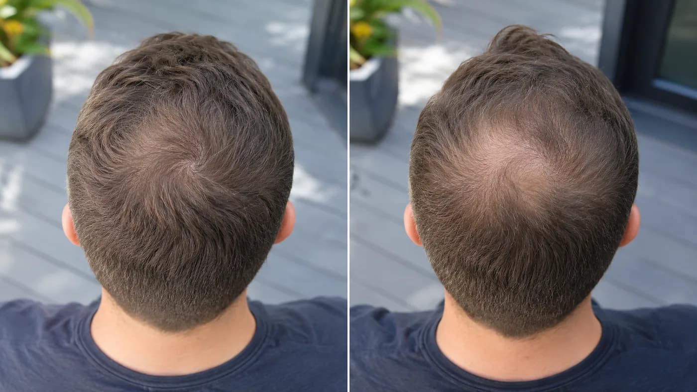 Comparison of low-concern crown visibility and more advanced repeating crown thinning.