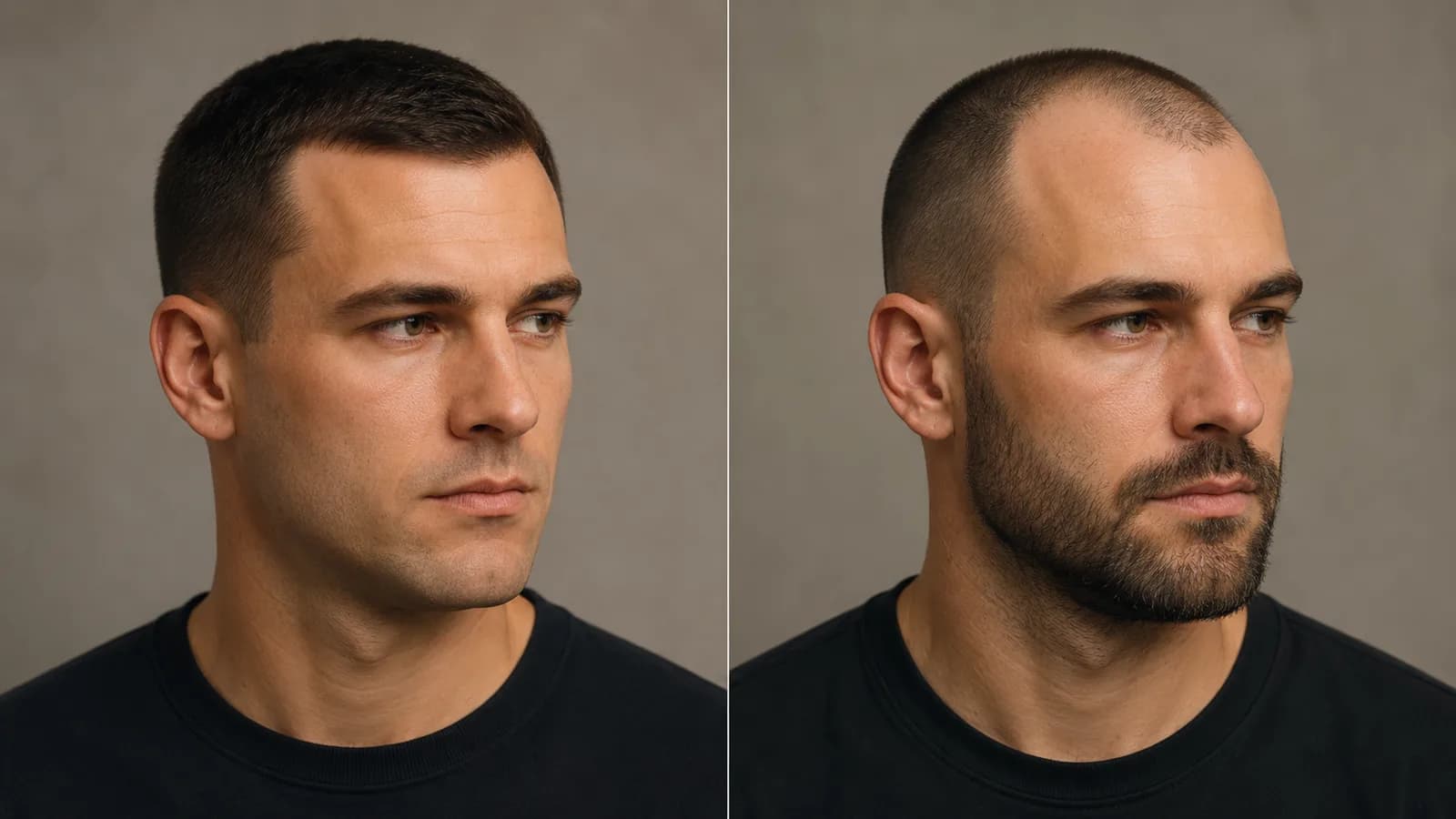 Norwood 2 versus Norwood 3 hairstyle comparison