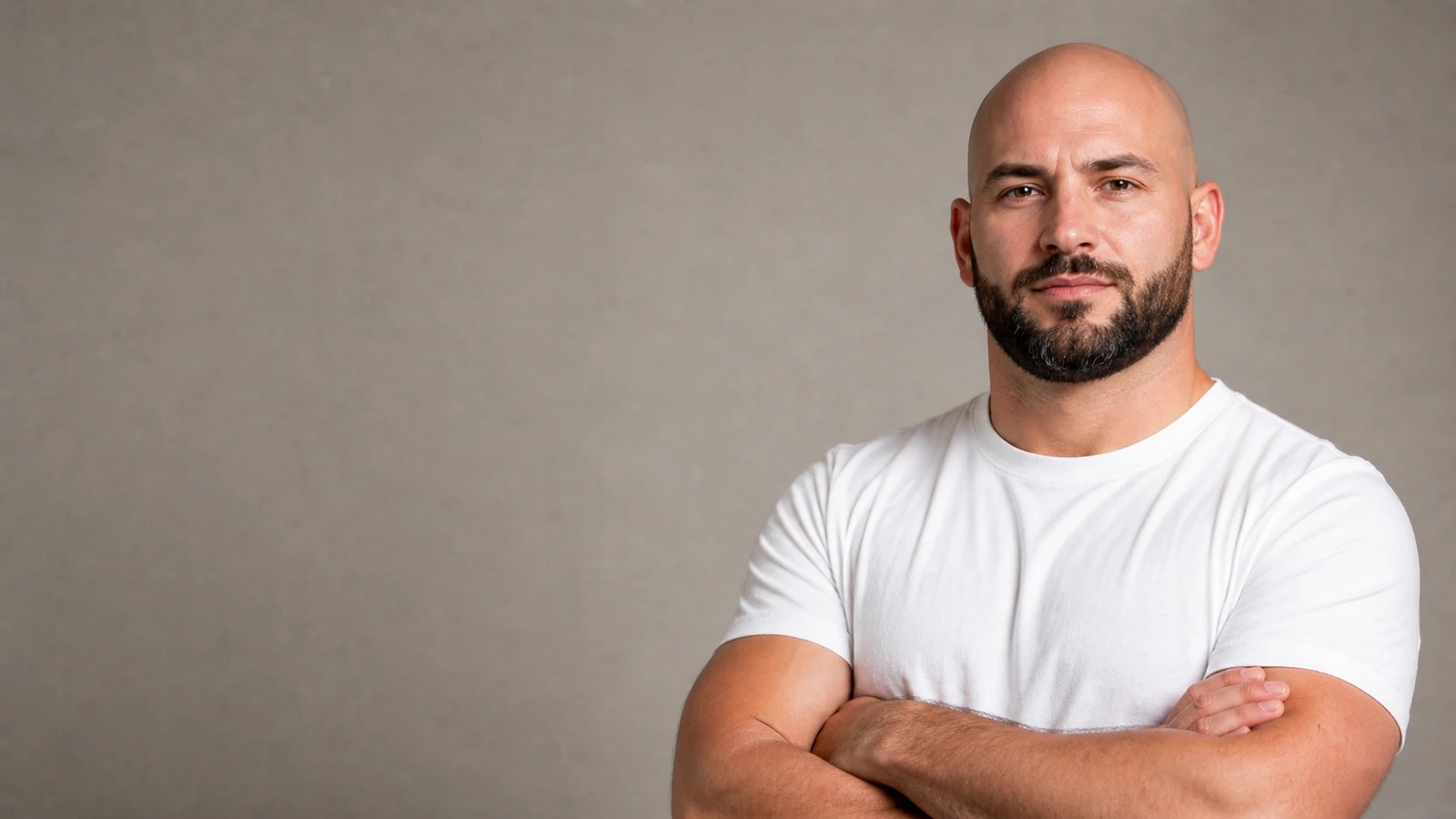 Square face bald beard shape comparison