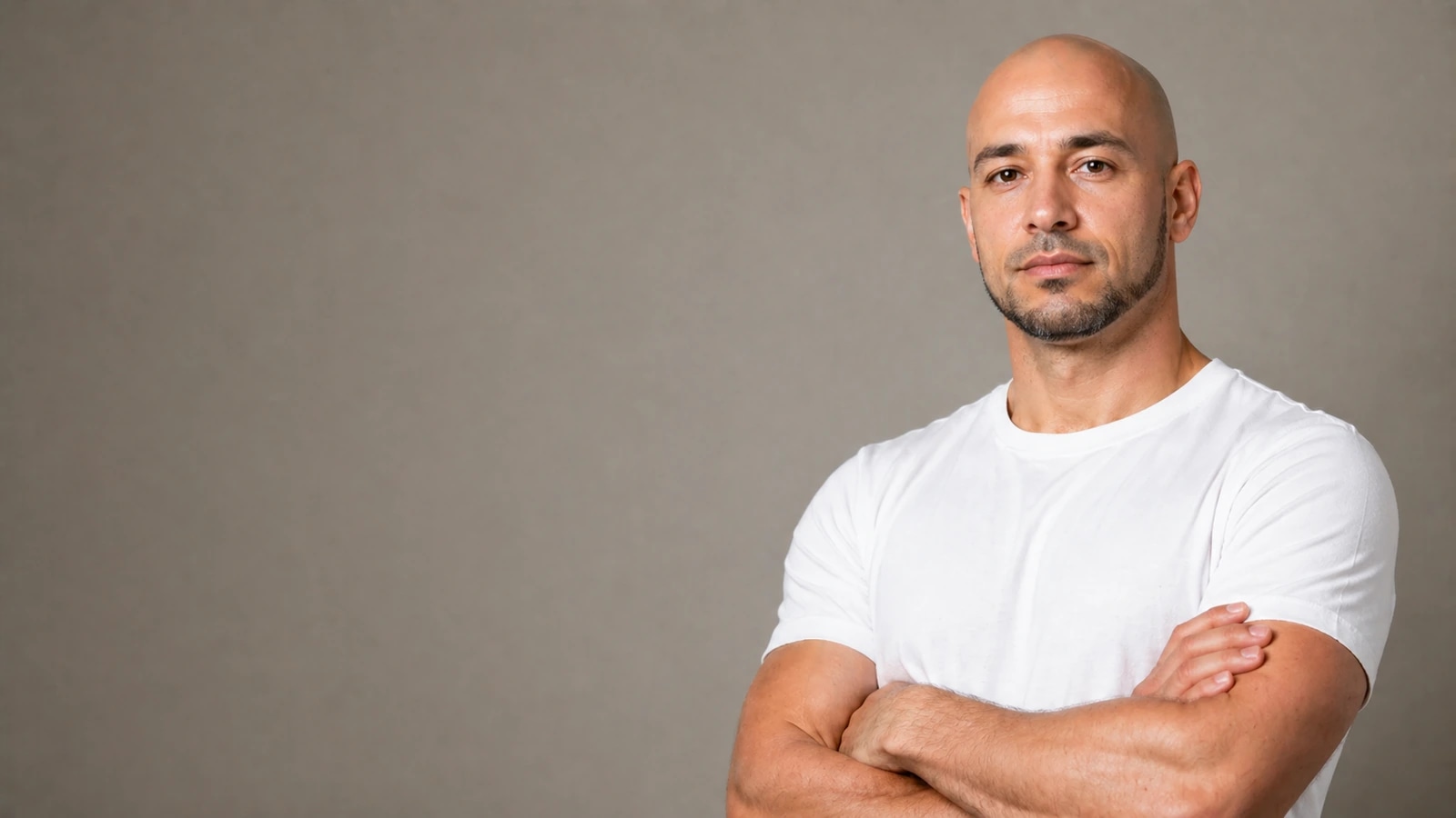 Bald head jawline preview for chin strap beard