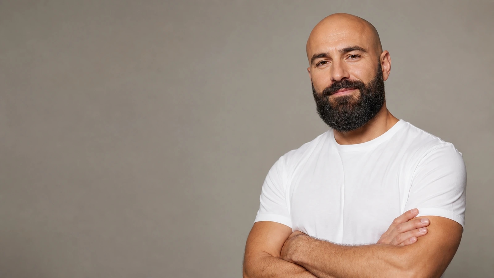 Bald head with thicker beard volume control