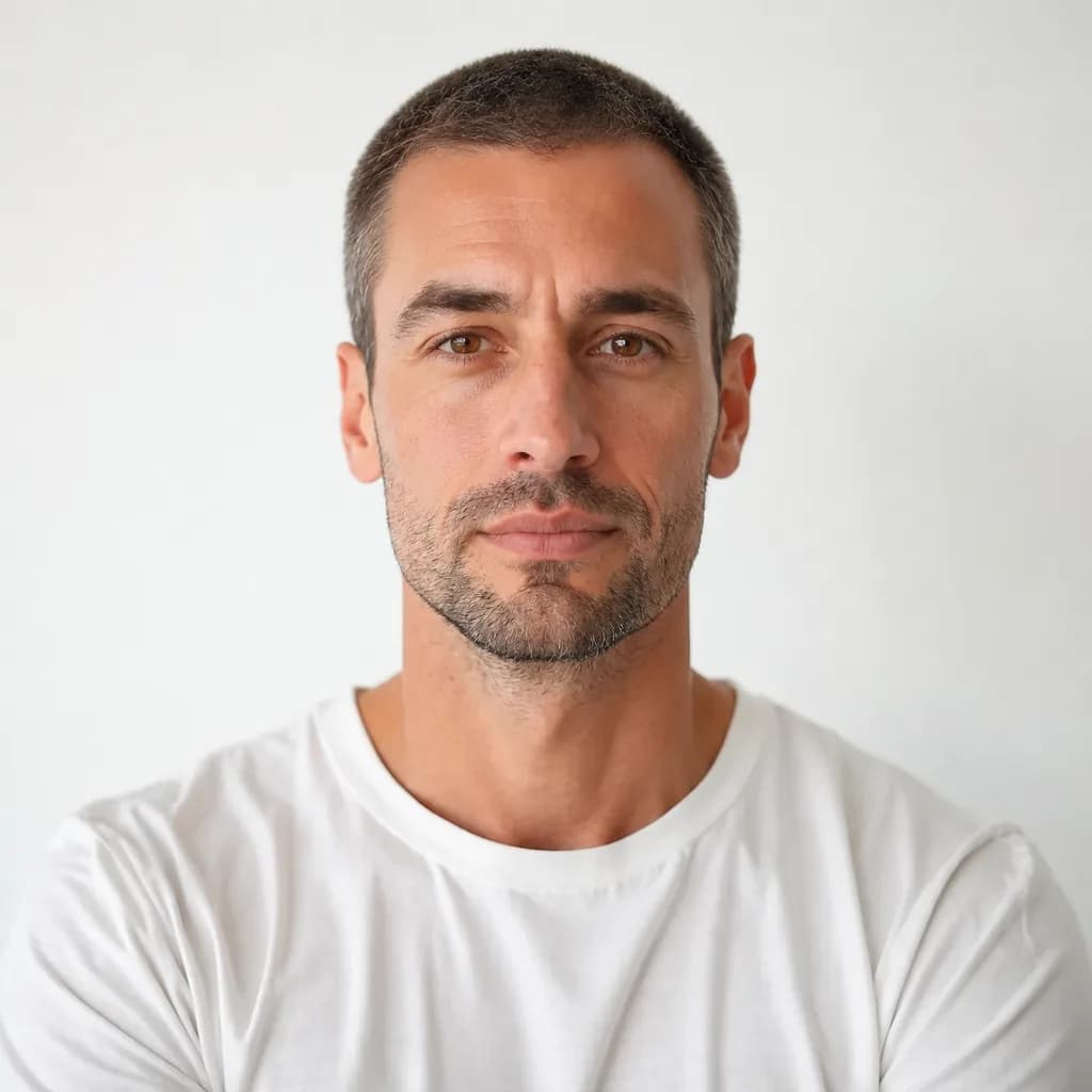 Preview with a short buzz cut